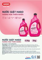 NƯỚC GIẶT HASO HƯƠNG HOA THIÊN NHIÊN - 3.5KG